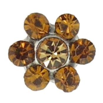 HB HairJewels - Crystal Flower Toe Ring - Golden Amber (1)