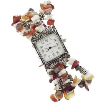 Karen Marie - Brighton Inspired - Chipped Stone Bracelet Watch  Natural