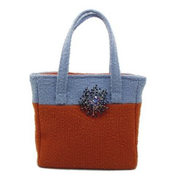 Bongo Bags - Boucle Brooch Bag - Orange/Blue
