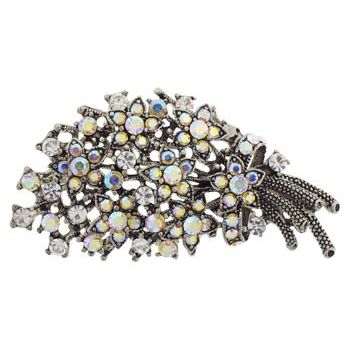 Karen Marie - Bridal Collection - Vintage Crystal Flower Bouquet Brooch - White & Yellow AB (1)