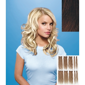 HairDo - 10 Piece Human Hair Extensions (Color: R3HH Dark Brown)