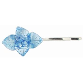 Natasha B. - Shell Flower Bobby Pin (1) - Sapphire Blue