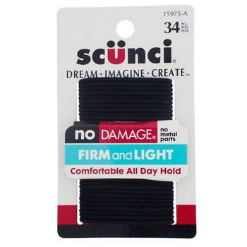 Scunci - Elastics Small No Damage - Black (Set of 34)