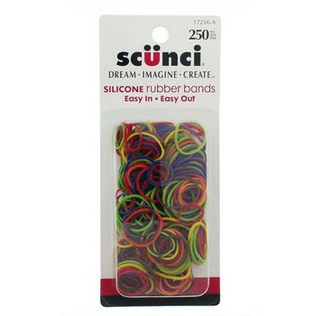 Scunci - Silicone Rubber Bands - 250pc Assorted Bright Colors