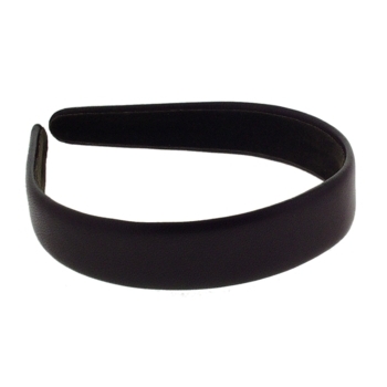 Karen Marie - Couture Collection - 100% Pure Lambskin Leather 1inch Headband - Black (1)