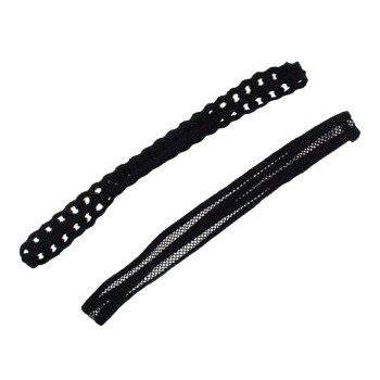HB HairJewels - Lucy Collection - Elastic Stretch Headbands Combo - White & Black - Set of 4