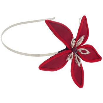 Balu - Skinny Headband w/Satin & Crystal Flower - Red (1)