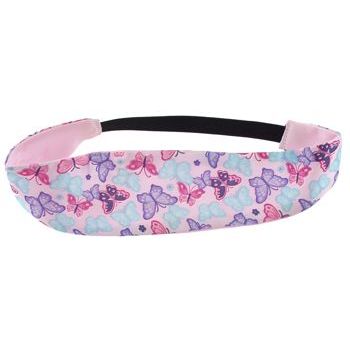 HB HairJewels - Lucy Collection - Butterfly Garden Satin Bandeau - Baby Pink (1)