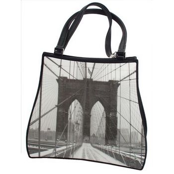 Karen Marie - Boutique Bags - Brooklyn Bridge Acrylic Pop-Art Tote