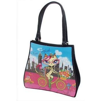 Karen Marie - Boutique Bags - Kitty Day Acrylic Pop-Art Tote