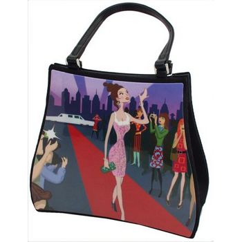 Karen Marie - Boutique Bags - Red Carpet Acrylic Pop-Art Tote