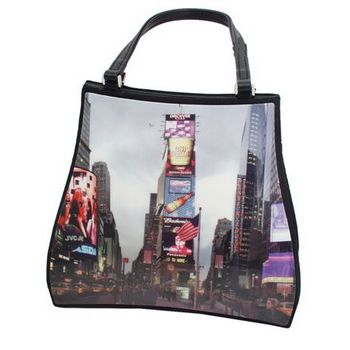 Karen Marie - Boutique Bags - Times Square Acrylic Pop-Art Tote