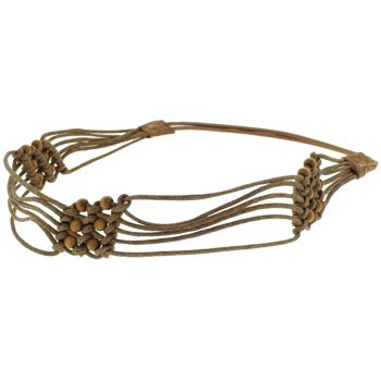 HB HairJewels - Lucy Collection - Woven Basket Weave Bandeau - Chestnut (1)