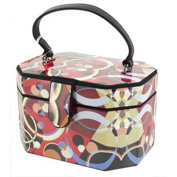 Karen Marie - Boutique Bags - Circle Black Octagonal Jewel Box