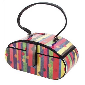 Karen Marie - Boutique Bags - Dottie Stripes Rounded Jewel Box