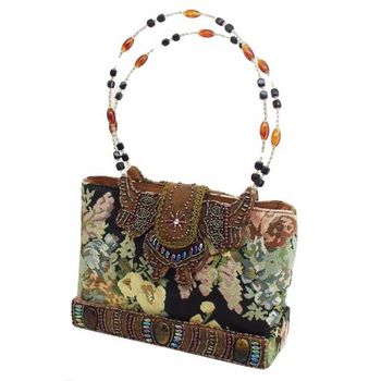 Karen Marie - Boutique Bags - Beaded Vintage Floral Handbag (1)