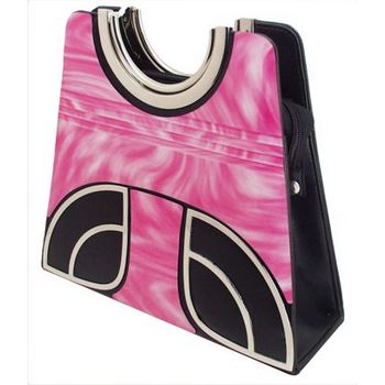 Karen Marie - Boutique Bags - Marble Fuschia Acrylic Bag (1)