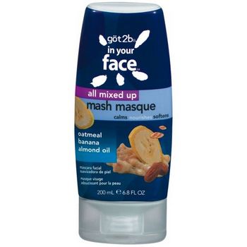got2b - In Your Face - All Mixed Up Mash Masque - Oatmeal, Banana & Almond Oil - 6.8 fl. oz.