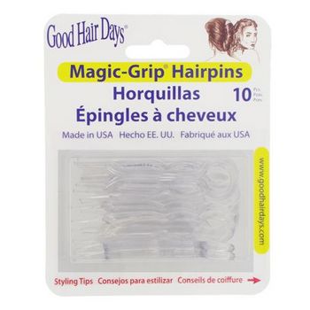 Good Hair Days - Magic Grip Hairpins - 10 Crystal
