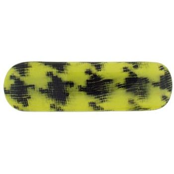 Charles Wahba - Rounded Rec Houndstooth Barrette - Lime (1)