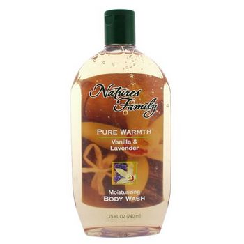 Natures Family - Body Wash - Vanilla & Lavender - 25 fl. oz.