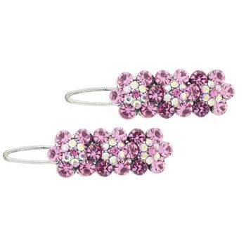 Conair Accessories - Jeweled Mini Barrette - Pink Diamond Flower (2)