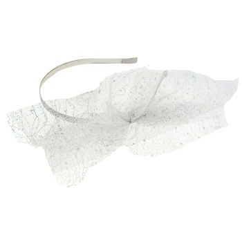SBNY Accessories - Couture - Madder - Large Lace Bow Headband - Silver