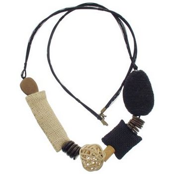 SBNY Accessories - Couture - Lotus - Wooden Bead Necklace