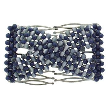 Evita Peroni - Kiddie Comb - Montana Blue - Connected Beaded Brass Combs (1)