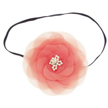 SBNY Accessories - Couture - Camillia - Flowering Magnolia with Pearl Center Bandeau - Peach