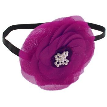 SBNY Accessories - Couture - Camillia - Flowering Magnolia with Pearl Center Bandeau - Magenta