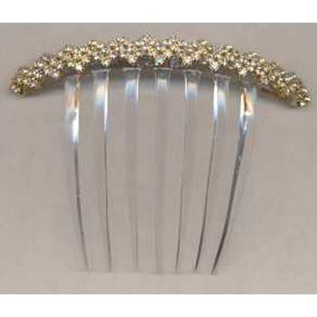 Austrian Crystal French Twist Comb - Gold