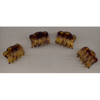 Set of Four Claw Clips - Tortoise