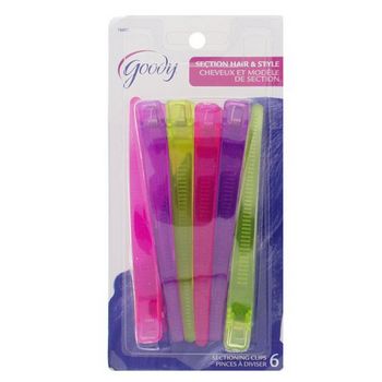 Goody - Sectioning Clips - Brights (Set of 6)