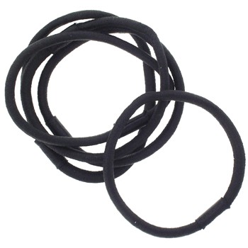SOHO BEAT - Sexy Styles - Metal Free - Hair Friendly Elastic - .5 cm - Set of 5 - Black