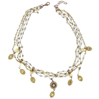 SOHO BEAT - Masquerade Collection - Jeweled Swarovski Triple Row Victorian Necklace - Mint Julep