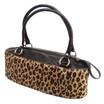 Adrienne Vittadini - Stunning Brown Leather and Haircalf-Cheetah Bag (1)