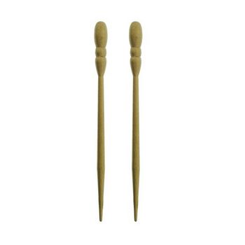Mei Fa - Hairstyx - Allwood Gold - Long Hairsticks - (Set of 2)