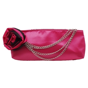 Amici Accessories - Audrey's Hampton Pink Clutch w/Chains