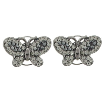 Karen Marie - Floating Crystal Butterfly Coils  - Smoke (set of 2)