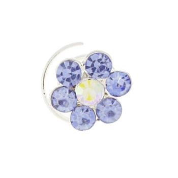 Karen Marie - Crystal Flower Coils  - Light Blue & White AB (1)
