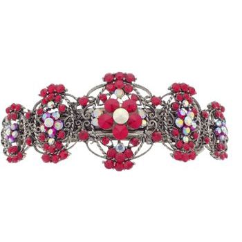 Karen Marie - Colossal Crystal Barrette - Red (1)