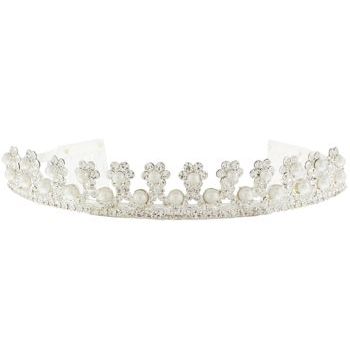 Karen Marie - Bridal Collection - Pearl & Crystal Flower Tiara (1)