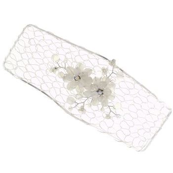 Nakamol Design - Wire Cuff w/Flower - Mother of Pearl