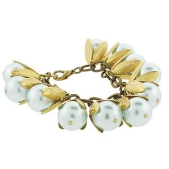 Dame Design - Beadcap Bracelet - Blue and Brass (1)