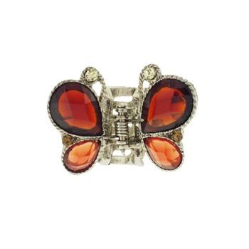 Karen Marie - Mini Butterfly Jaw Clip - Topaz/Orange (1)