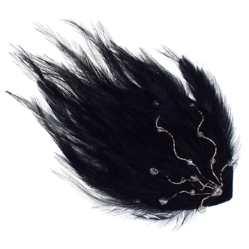 Colette Malouf - Feather Wing Beak Clip - Black (1)