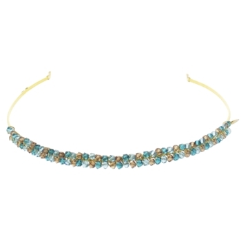 Colette Malouf - Crystal Pomegranite Headband - Turquoise & Golden Amber (1)