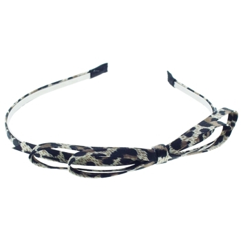 Medusa's Heirlooms - Leopard Bow Headband - Cream (1)