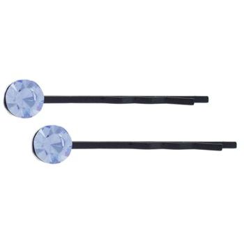 HB HairJewels - Crystal Hairpins - Cornflower Blue/Black (Set of 2)